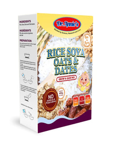 Rice & Soya , Oats and Date Powder 6m+ (Dr Annie Cereal) Paper Box 400g